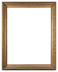 Old picture frame in PNG format on a transparent background.