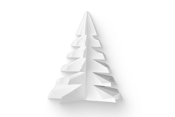 Simple unique concept of xmas tree symbol isolated on plain background , fit for your element project.