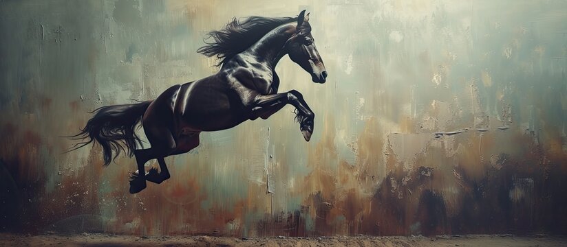 A horse leaps out of a painting, bridging art and reality 🎨🐎. Surreal magic as creativity breaks free from canvas.