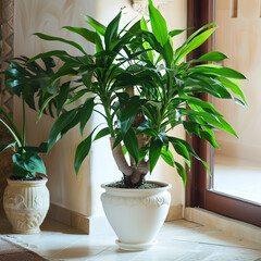 Exotic potted plants for indoor decoration.