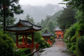Fototapeta premium chinese temple in the park