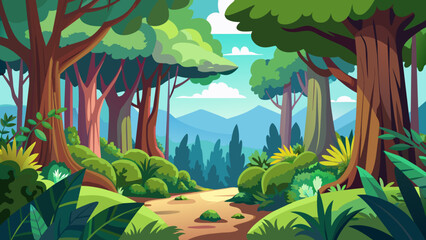 forest-background vector illustration 