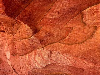 Stones and textures of the colored Red Salam Canyon, Egypt.