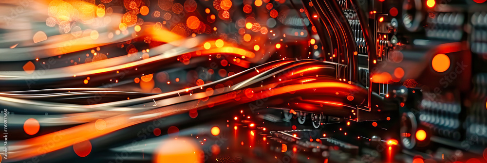 Poster abstract colorful light flow, dynamic and bright background, modern design and futuristic pattern