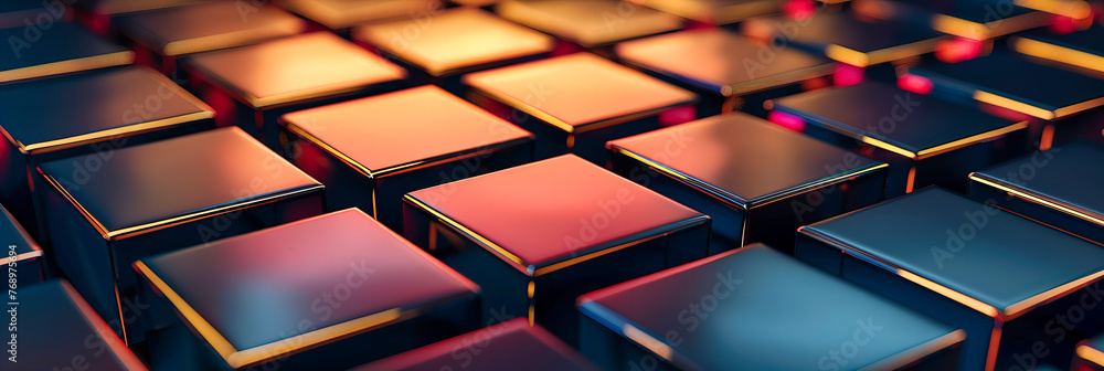 Poster abstract design of colorful cubes, creative and modern pattern, futuristic and geometric concept