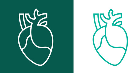 Heart set icon  vector.