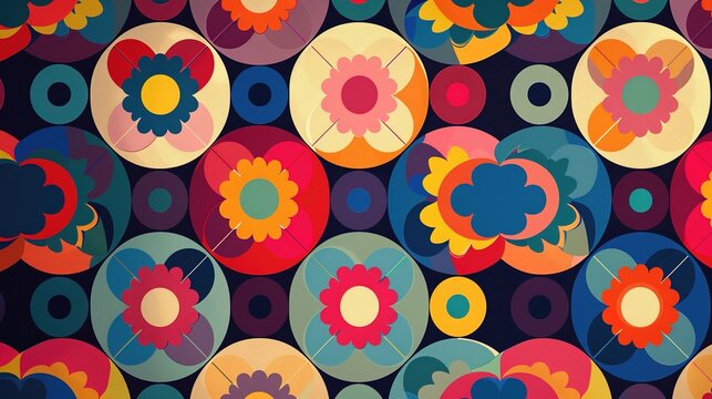 Seamless colourful pattern wallpaper