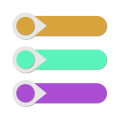 A set of paper post-it notes