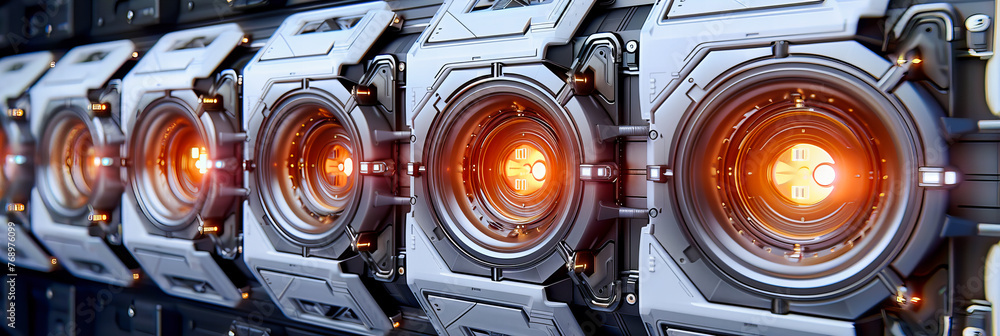Aufkleber abstract futuristic network concept, digital visualization of science and technology, dynamic energy