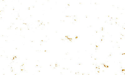 Golden glitter confetti falling down on transparent background. Vector illustration.