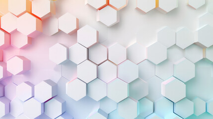 Multicolored Hexagonal Shapes Background