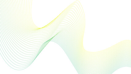 Abstract colorful flowing wave curved lines, colorful Technology abstract lines on white background. Undulate Grey Wave Swirl, frequency sound wave, twisted curve lines with blend effect.	