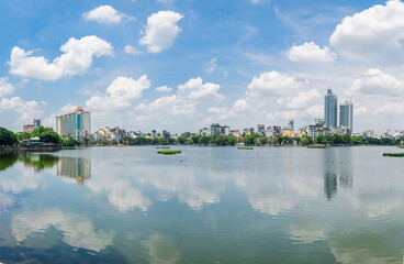 Naklejka premium views iof hanoi skyline, vietnam