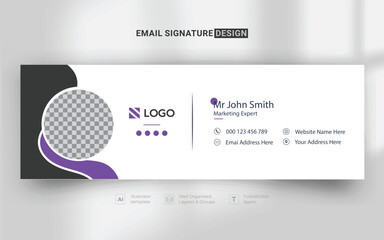 abstract clean corporate business email signature with very attractive and elegant simple  shapes and vibe,, email footer design vector