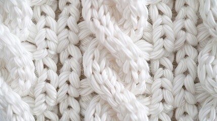white knitted texture - obrazy, fototapety, plakaty