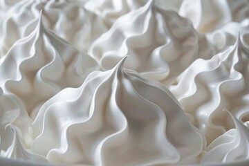 White Bowl Filled With Whipped Cream - obrazy, fototapety, plakaty