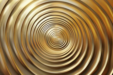 Fototapeta na wymiar Abstract golden spiral background with shiny circular rings