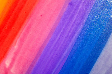 Abstract blended watercolor Rainbow felt pen colour on paper texture background
