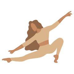 Yoga Stretching Woman, Woman practicing yoga illustration
