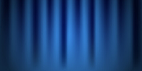 Blue curtains background. Medium banner size. Vector background with lines.  Graphic element for design