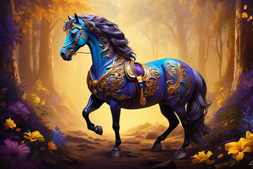 horse with fantasy style