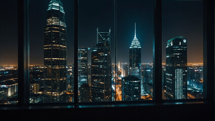 Fototapeta na wymiar Night City View 