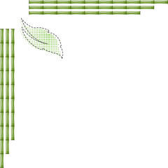 bamboo corner point leaves