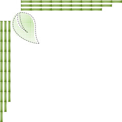 bamboo corner point leaves