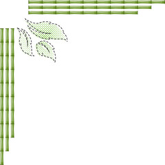 bamboo corner point leaves