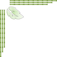 bamboo corner point leaves
