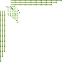 bamboo corner point leaves