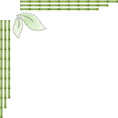 bamboo corner point leaves