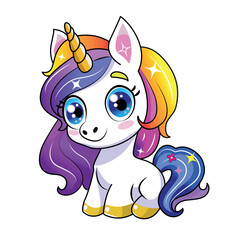 vector cute unicorn © Елена Слободян