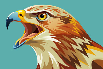 Ferruginous hawk or Butea regalis screaming