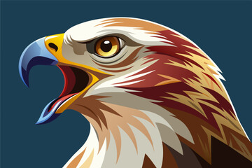 Ferruginous hawk or Butea regalis screaming