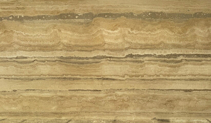 Beige yellow natural travertine slab seamless texture, suitable for wall cladding outdoor walls,...