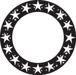 Naklejka premium Logo circle of allies, circle shaped stars 