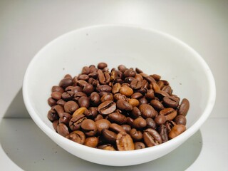 coffee beans in a cup