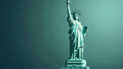 Abstract vector art of statue of liberty