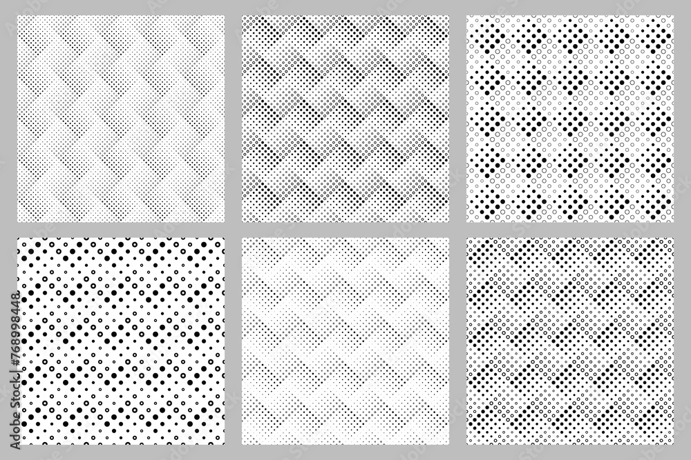 Poster seamless geometrical circle pattern background design set - abstract vector illustration from circle