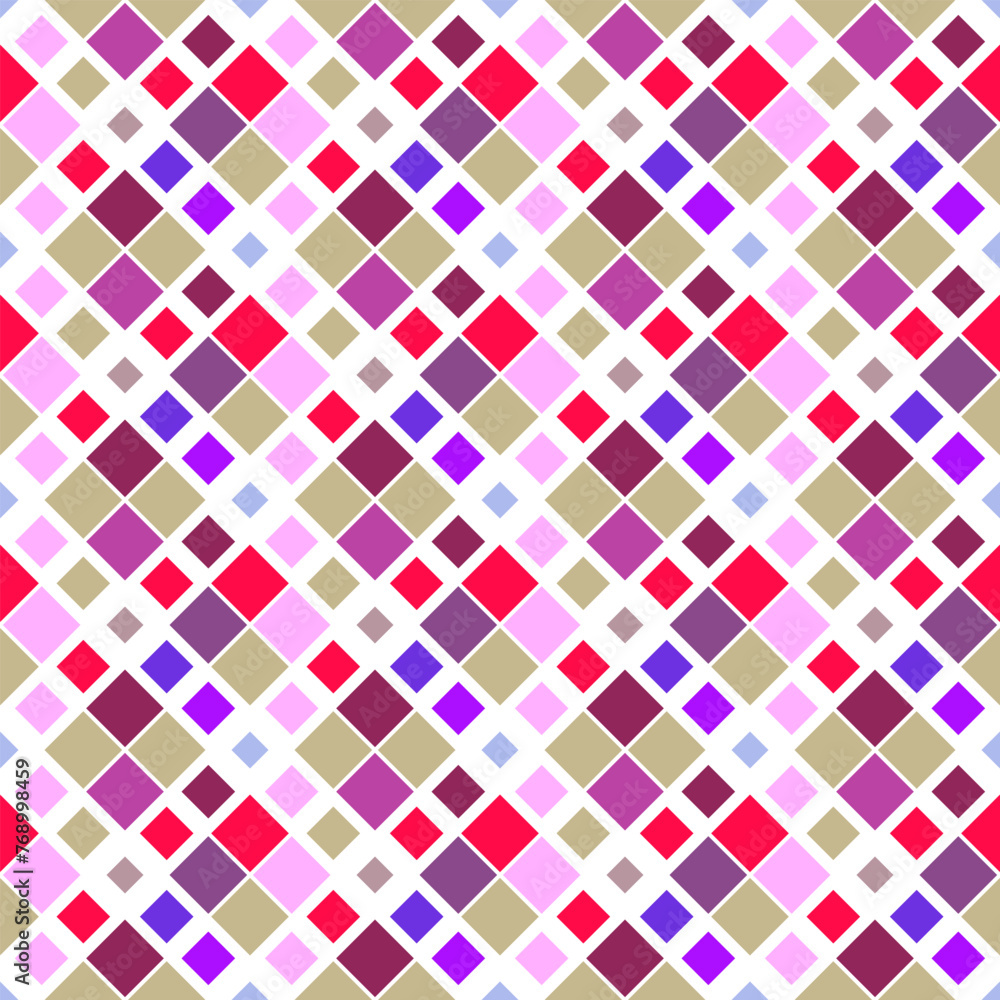 Poster colorful square pattern background - abstract vector graphic from squares