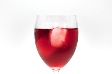 Cloise up of Rose wine in a glass - 768998653