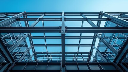 Fototapeta premium Blueprints in Steel construction