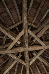 Rustic ceiling inside a country house