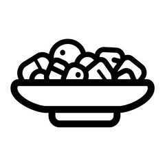 Catering category outline icon pack