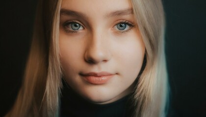 Naklejka premium close-up of a girl's face