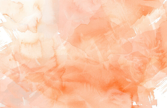 Abstract Peach Watercolor Texture Background

