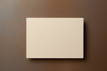 a blank mock up tan card dimension, mock up, on background, shot in studio  - obrazy, fototapety, plakaty