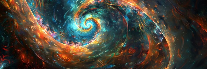 A magical time warp portal texture, featuring swirling colors and cosmic patterns, symbolizing the gateway to different worlds and adventures created with Generative AI Technology - obrazy, fototapety, plakaty