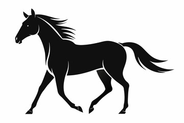 horse silhouette isolated 